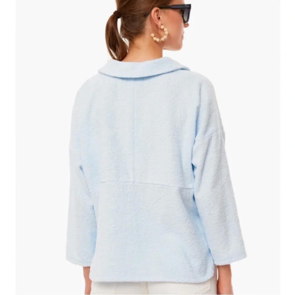 Tuckernuck Pomander Place Terry Cotton Collared Light Blue Pullover NWT Size XS - Picture 6 of 12
